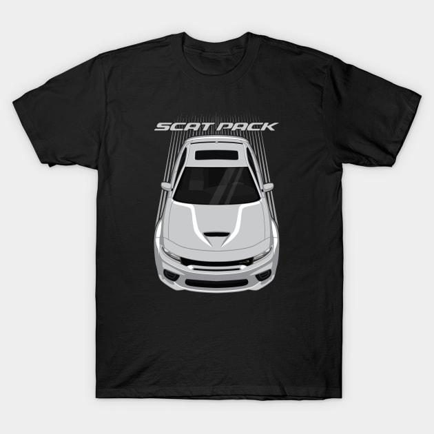 Dodge Charger Scat Pack Widebody - Silver T-Shirt by V8social